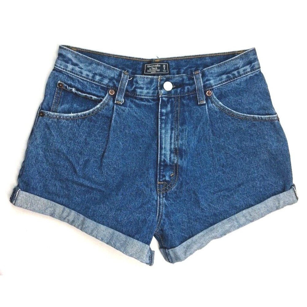 Abercrombie & Fitch Jean Short Shorts Womens Size 0 Annie High Rise Summer Beach